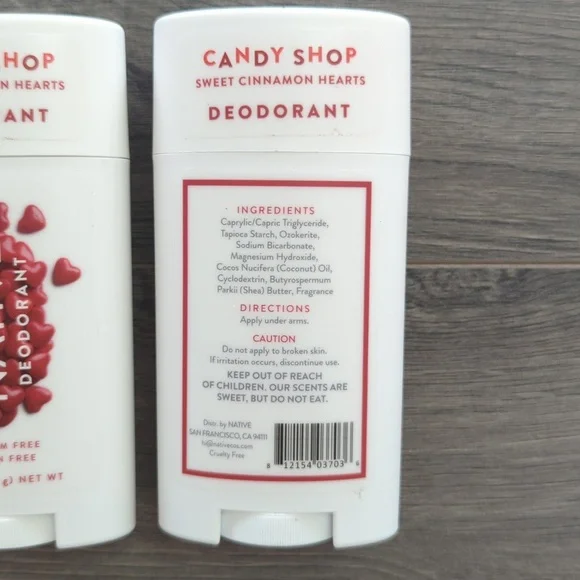 Native Candy Shop Deodorant - Sweet Cinnamon Hearts 2 Pack Bundle - Picture 2 of 2